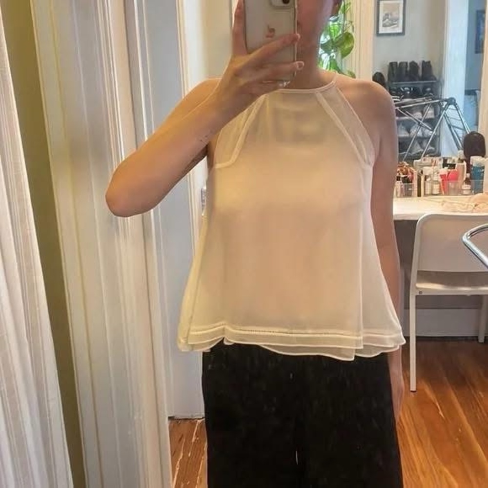 H&M Cream Sleeveless Tank Top